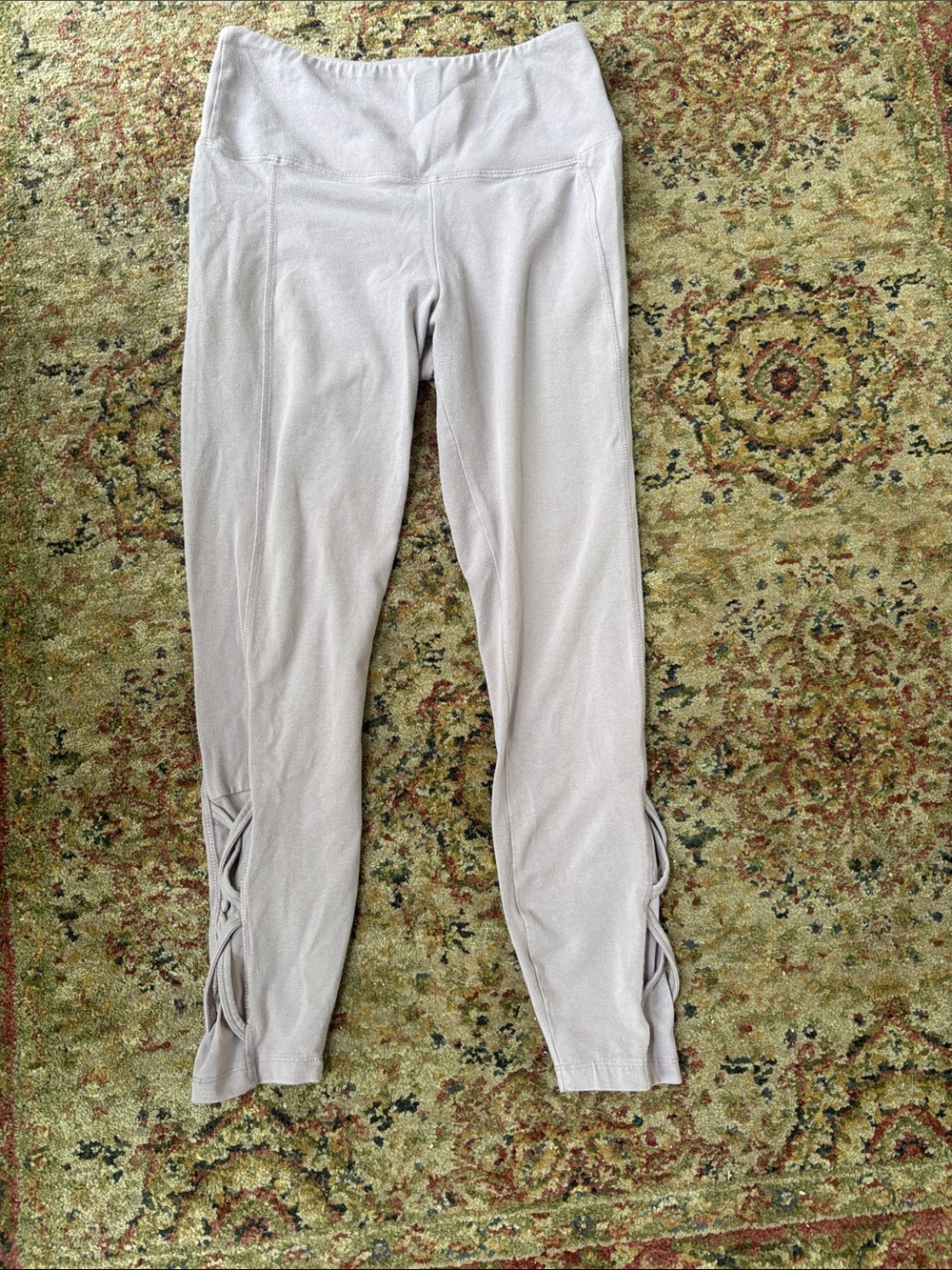 Light Mauve Crisscross Side Leggings